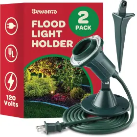 Sewanta 850022813139 Outdoor Flood Light Holder Set Of 2 Floodlight Fixture With Pk Green