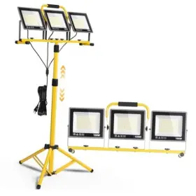 Rv-a-027 Shenzhen Youtu Technology Co. Ltd 31000 Lumen Led Work Lights With Stand - 3 Head Portable 6500k Yellow