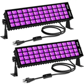Spd-c100w-4r-smx-2p Shgpoda 2 Pcs 100w Led Black Light Bar Ip66 Waterproof Blacklight With 6ft Cord Swit