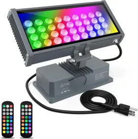 144w .shop 313105047062 Led Wall Washer Flood Lights With Rf Remote Rgbw Color Changing Wash Light