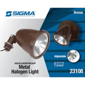 100w Sigma 031857343354 4 Pack Bronze Floodlight Lampholder All Weather With 3 Outlet Boxes