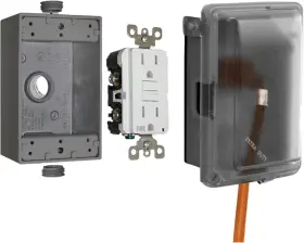 16801 Sigma Electric Non-metallic Weatherproof Outdoor Electrical Outlet Kit With Extra Duty Cove