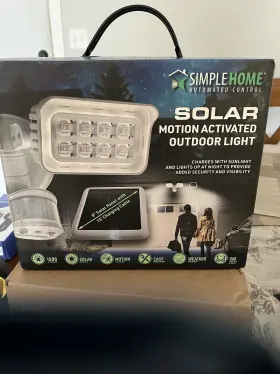 6797227 Simple Home Solar Powered Led Motion Sensor Flood Light 1500lm White Outdoor
