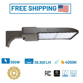 39300 Slg Lighting B-v01 300w Led Area Light Lm 4000k Parking Lot Shoe Box Street Security