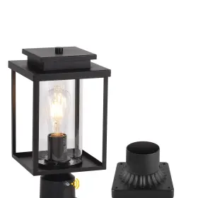 A500-p-1 Smeike Dusk To Dawn Outdoor Post Light Hardwired Black Lamp Lights With Pier M