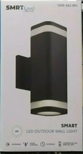 Ds18920 Smrtlite By Nbg Home 11 Inch Led Outdoor Wall Light With Frosted Acrylic - Works Alexa And More