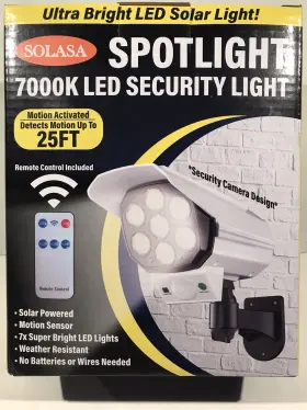 09316 Solasa Security Spotlight Motion Activated To 25ft Ultra Bright 7000k Led Solar