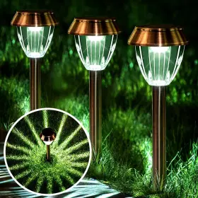 Solatino 765561814199 Solar Pathway Lights Outdoor Waterproof 6 Pack Set Of Cold White