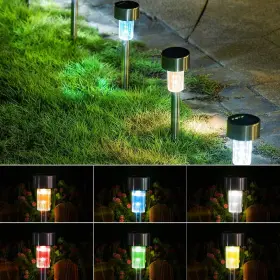 Solpex 667176898932 Solar Garden Lights Outdoor 6 Color 12 Pack Multicolor