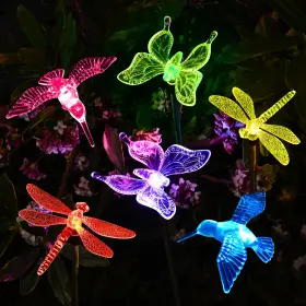 Solpex 850052829391 Solar Garden Lights 6 Pack Butterfly Dragonfly
