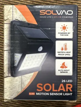 Sl260 Solvao 086156022523 Solar Motion Sensor Light - Outdoor Security With Movement Detector