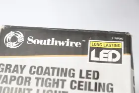 L17vp06g Southwire Led Outdoor Bulkhead Light With Vapor Tight Ceiling Mount Gray Coating