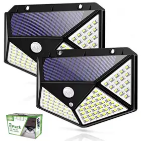 Sowaz 445009749742 Upgraded 3.7-watt 270-degree Black Motion Activated Outdoor Integrated 100 Led T