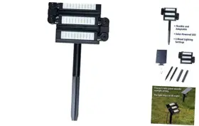Nls230b Spq Brands 180 Solar Powered Light Outdoor - Waterproof Bright Led Spotlight For Garden