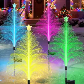 Xxsmd68 Stadeco Solar Christmas Decorations Outdoor 4 Pack 38.5 Inch 7 Color Changing