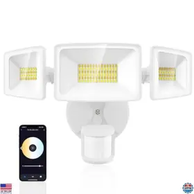 B0dk76pmds Stanley 65w Smart Led Security Light 5500lm Motion Sensor Wifi Control 3-head Flood
