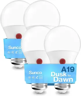 Sunco Lighting 445015392345 Dusk To Dawn Light Bulbs Outdoor Sensing Bulb Photocell A