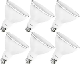 Sunco Lighting 445022293222 6 Pack Outdoor Flood Light Bulb Waterproof Par38 Led Patio Driveway Cri