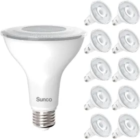 Sunco Lighting 689718914689 - 10 Par30 Led Bulbs Flood Light Residential Outdoor Indoor 75w Sunco Lighting 689718914689 - 10 Par30 Led Bulbs Flood Light Residential Outdoor Indoor 75w