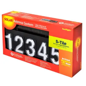 Sundigits 094922635761 5 Digit Solar Led House Number