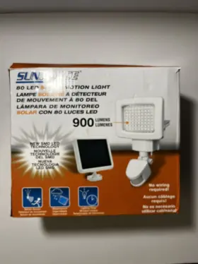 Sunforce 688432821815 Led Solar Powered Motion Activated Security Light 900 Lumens With Panel
