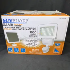 862796 Sunforce 100 Led Solar Motion Light 180 1000 Lumens No Hard Wiring Required