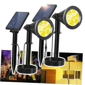 Sfsslf1 Sunfuny Solar Spotlight Outdoor Bright 7-led Flag Pole Spot Light With Separate Yellow
