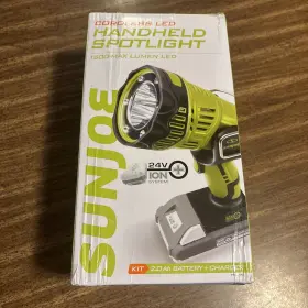 Sunjoe 842470133808 Cordless Handheld Spotlight 2.0 Ah Battery Charger Included