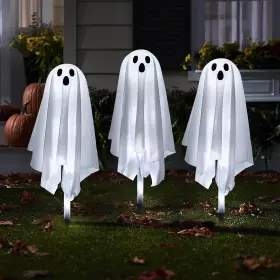 Sunnypark 445037192183 Set Of 3 Ghost Halloween Pathway Decor Lights 20 Inch High Stake Li