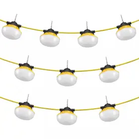 Ip65 Svopes 445011548517 100 Ft. Construction String Lights W 10000lm 10pcs Work Light 5000 K