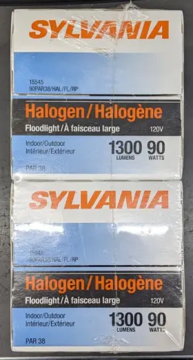 15545 Sylvania 046135155796 2 90w 90 Watts 1300 Lumens Halogen Floodlight Indoor Outdoor New