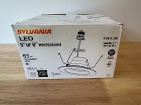 74405 Sylvania 046135744068 Ultra Rt6 Led Recessed Indoor Outdoor Flood Light 5 Inch Or 6 Kit