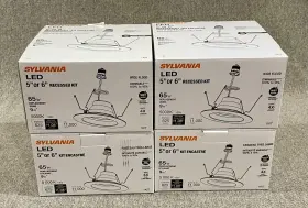 Sylvania 046135744075 Lot Of 4 74407 Wide Indoor Outdoor Flood Light 5 Or 6 Recessed 65w
