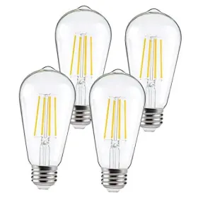 Sz-6ww-st64-4 Szbright St64 Led Dusk To Dawn Light Bulbs Outdoor 6w 60w Equivalent 2700k Warm
