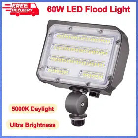 8183-55 Szgmjia 60w Led Flood Light With Knuckle Dusk To Dawn Outdoor Ultra Brightness Daylight
