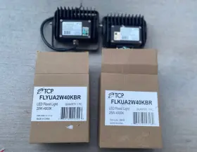 Flkua2w40kbr Tcp Lot Of 2 Lighting 25w Led Flood Light With Yoke Mount 2750 Lm 4000k Bronze