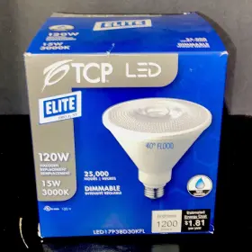 Led17p38d30kfl Tcp Led 40 Flood 15 Watts Par 38 3000k Warm Lightbulb Dimmable