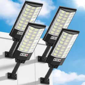 Mtx-4000 Tekqrix Solar Street Lights Outdoor Lamp Ip66 Waterproof Security Fl... Fast Ship
