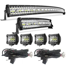 936w Terrain Vision 750266640884 50 Inch Led Light Bar 22 390w Fog Lights Triple Row Spot Flood Comb