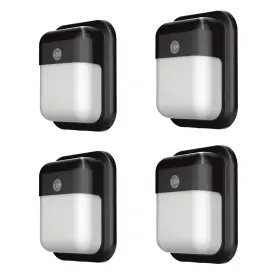 Lms-wl-12w-4pk-us02 Tierone Modern Led Wall Pack Light Security With Dusk To Dawn Photocell Outdoor