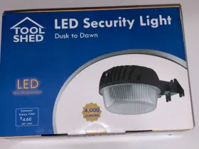 27120022 Tool Shed Led Security Light 4000 Lumens Dusk To Dawn New In Box