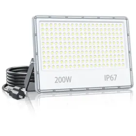 Ip67 Topaubub 710638915590 200w Flood Lights Outdoor 1 Pack 20000lm 7000k Security Light