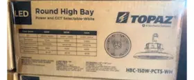 Hbc-150w-pcts-wh Topaz 100w/120w/150w Led Ufo High Bay Power And Cct Selectable