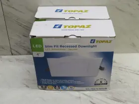 5cts-46 Topaz Rdl/45q9/5cts-46 Lot Of 2 6-inch Square 11 Watt Led Slim Fit Recessed Downlight - Cct Adjustable