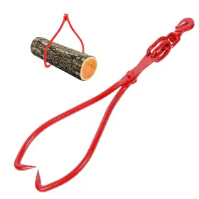 Toriexon 791974620997 Logging Tongs 25 Inch 2 Claw Swivel Steel Log Timber Hoo