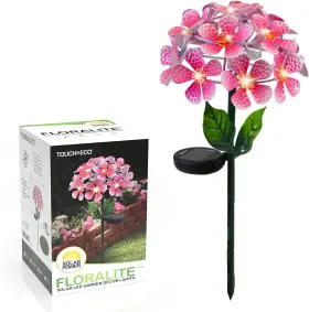 Toe300 Touch Of Eco Solar Led Metal Flower Stake Light - Perfect For Your Garden Patio Pink