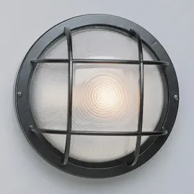 41505bk Trans Globe 41505 Bk 8 Inch Wide Round Bulkhead In Black