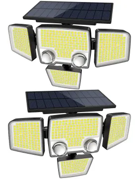 B0cg67l523 Tuffenough Solar Outdoor Lights With Motion Sensor - 2500lm Bright 4 Heads Led S