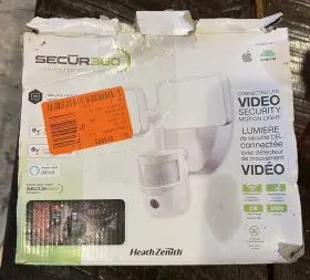 Hz-9300-wh Twin Secur360 2000 Lumens Led Motion Sensor Wired Head White Outdoor Security Fl