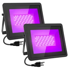 100w Tytopfan 727597275542 Black Lights 2 Pack Ip66 Waterproof Flood Light With Plug